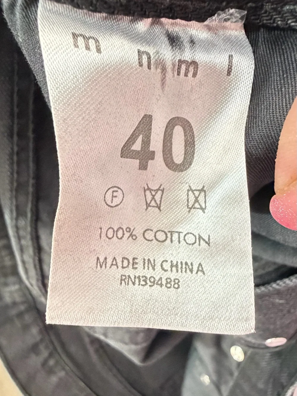 MNML black denim